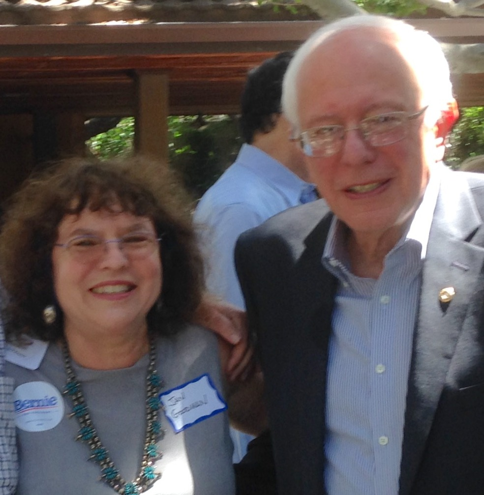 Jan Goodman and Bernie Sanders photo